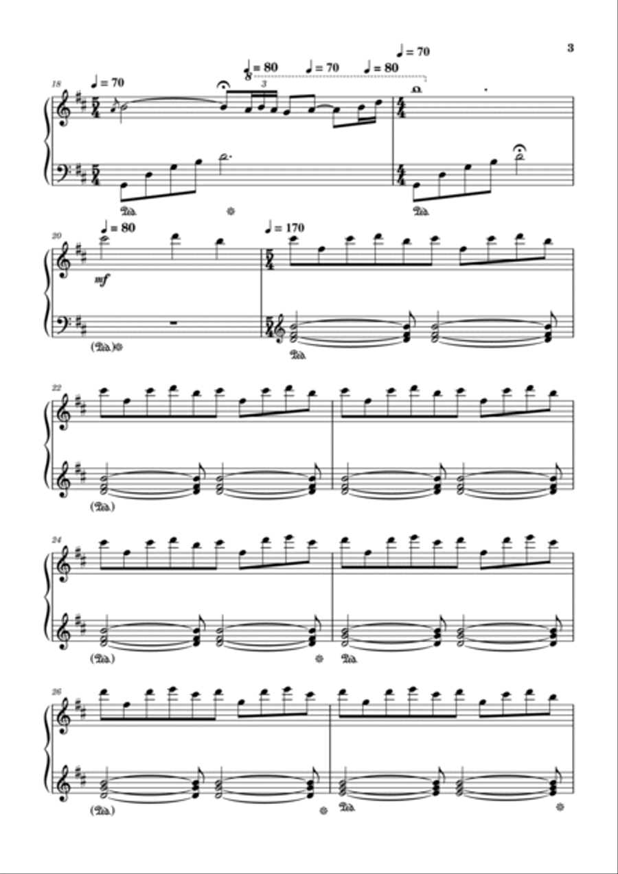 Nostalgia Piano Solo scores gallery preview page 3