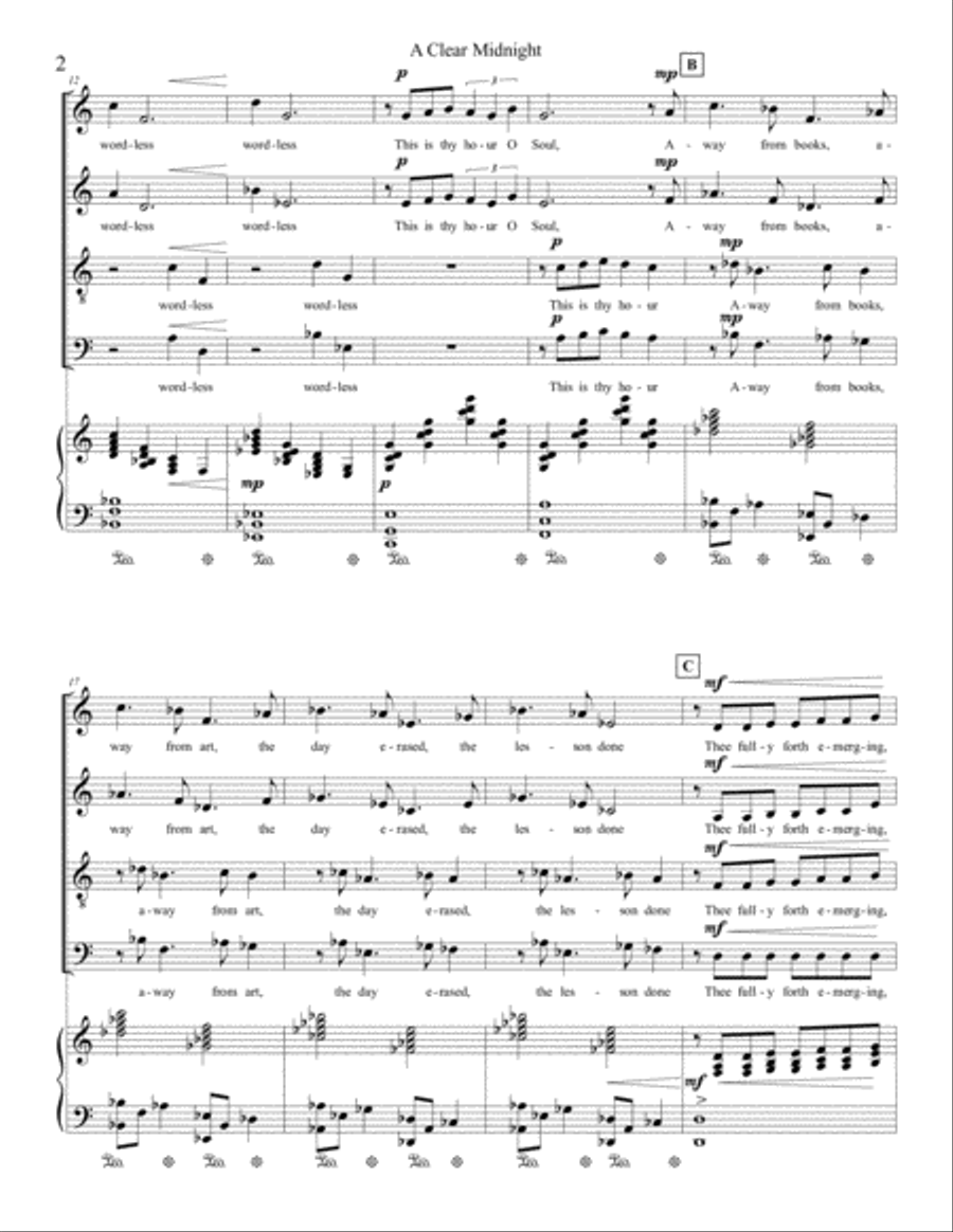 A Clear Midnight A Clear Midnight 4-Part scores gallery preview page 4