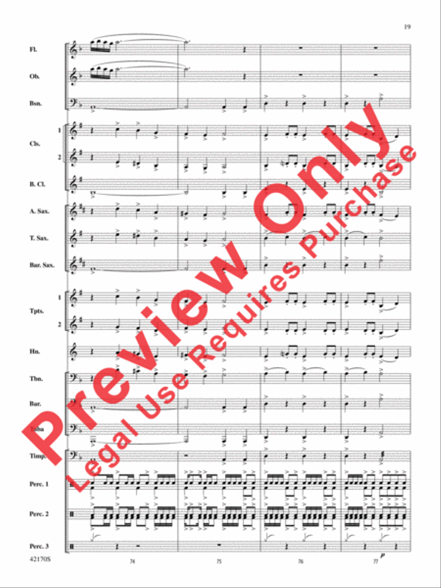 Bushido Concert Band scores gallery preview page 19