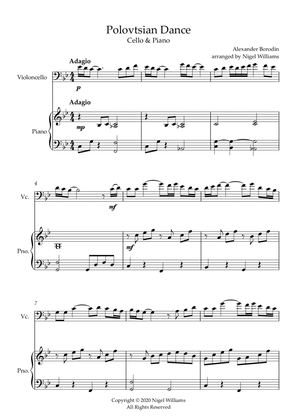 Polovtsian Dance (Kismet), for Cello and Piano