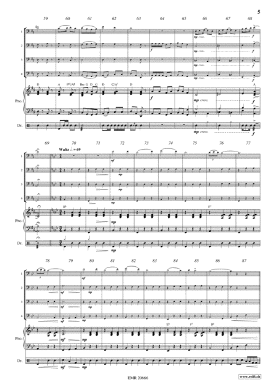 Camptown Races Camptown Races Trombone Quartet scores gallery preview page 5