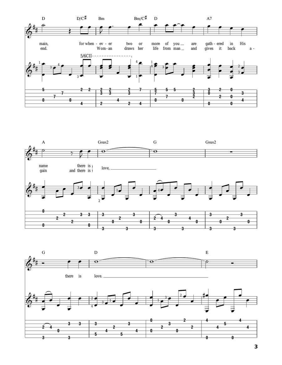 Wedding Song (There Is Love) Acoustic Guitar scores gallery preview page 3