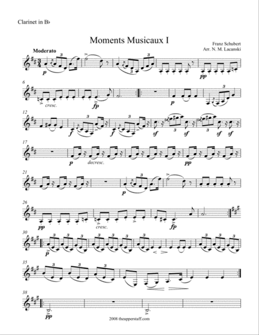 Moments Musicaux I Woodwind Quartet scores gallery preview page 3