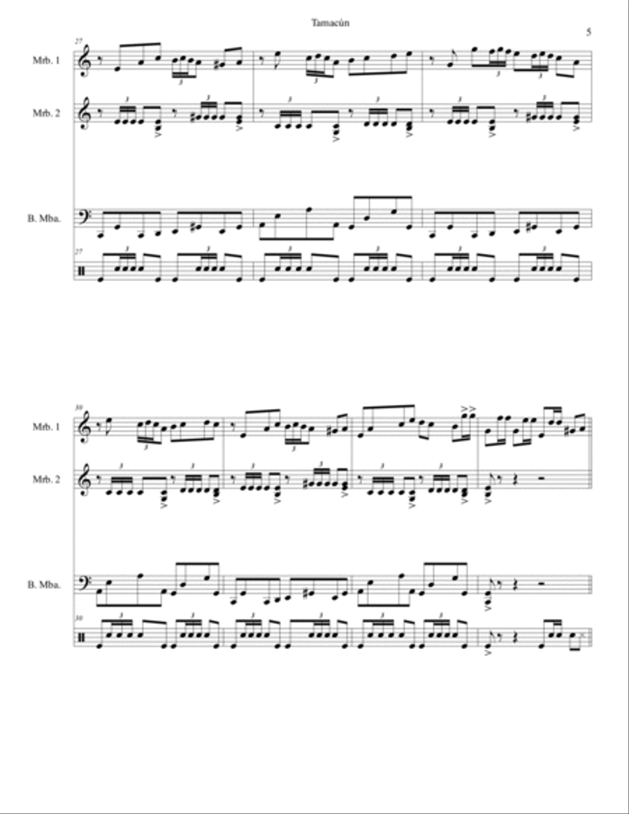 Tamacun Percussion scores gallery preview page 5