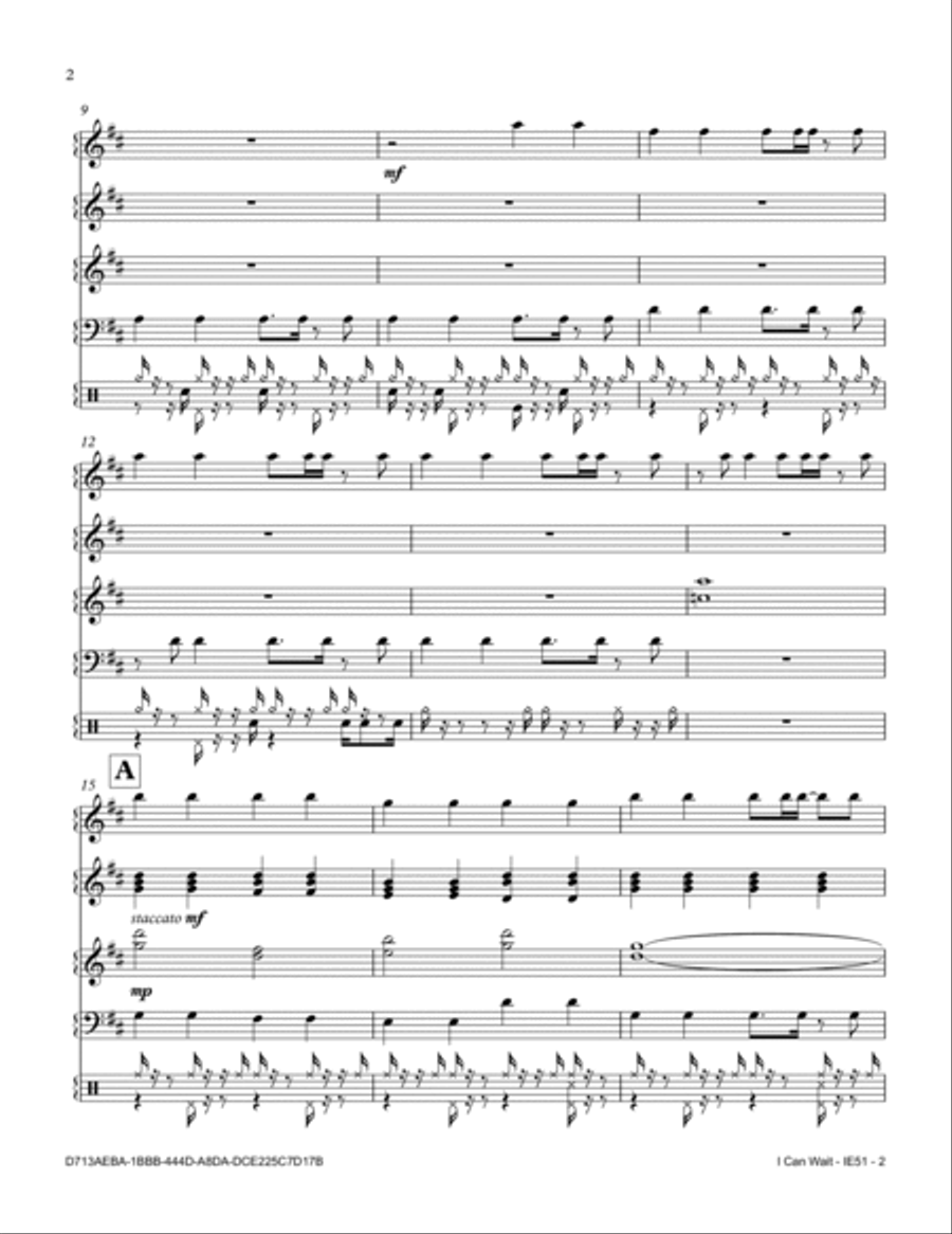 I Can Wait Small Ensemble scores gallery preview page 2