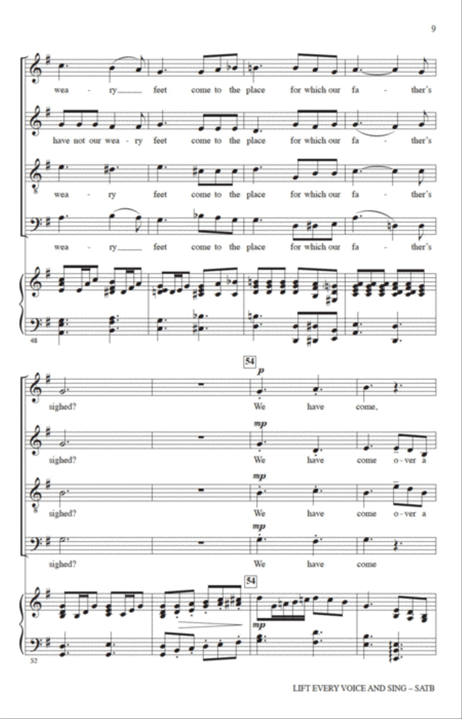 Lift Every Voice And Sing (arr. Rollo Dilworth) 4-Part scores gallery preview page 7