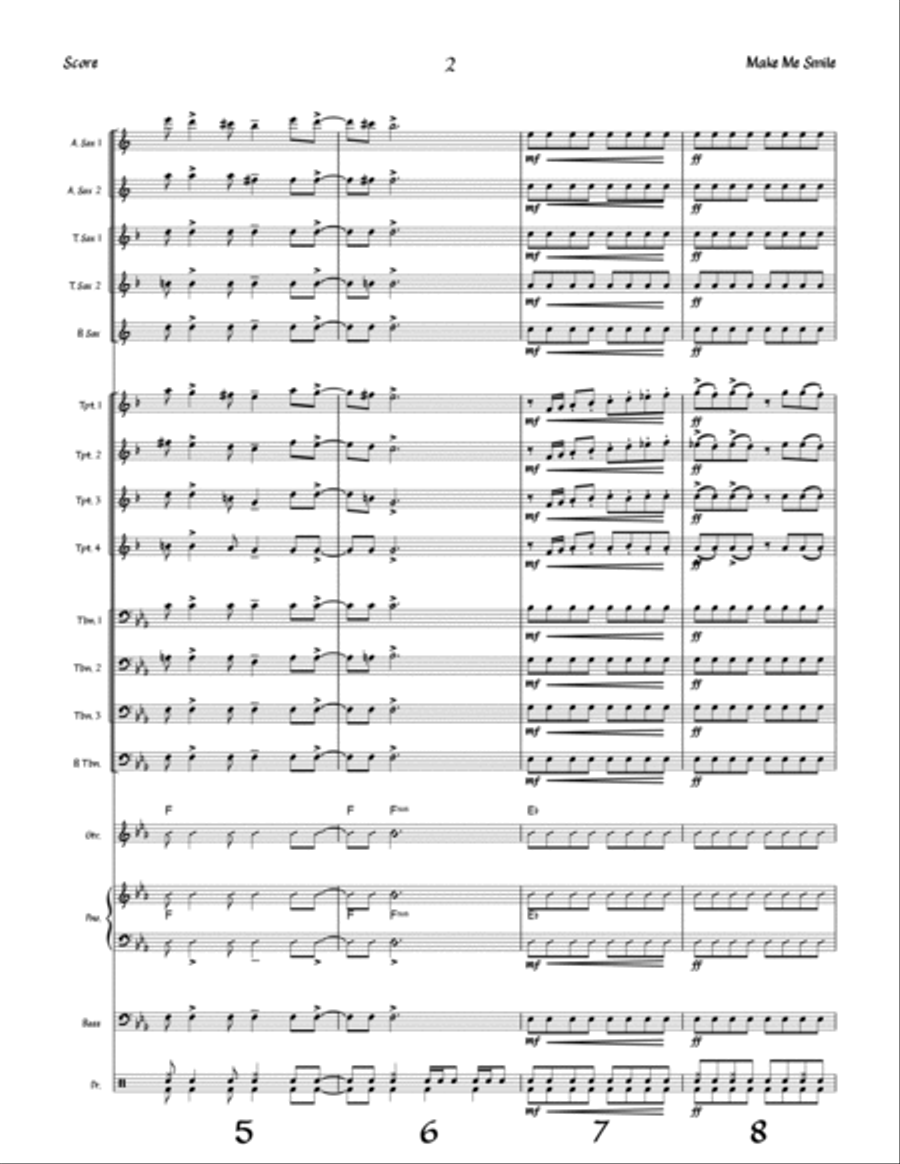 Make Me Smile Jazz Ensemble scores gallery preview page 2