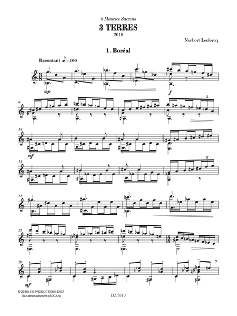 3 terres Acoustic Guitar scores gallery preview page 2