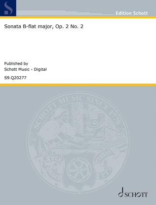 Book cover for Sonata B-flat major, Op. 2 No. 2
