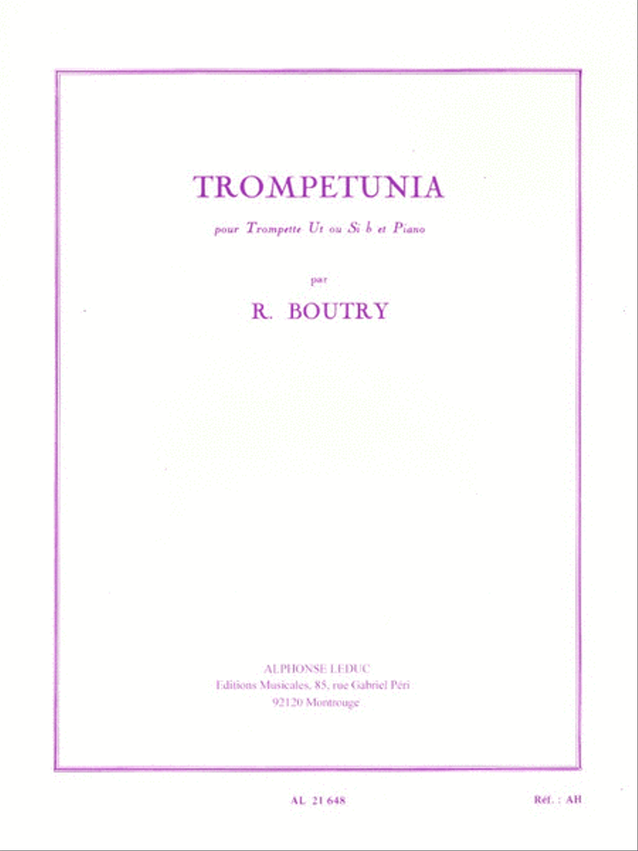 Book cover for Trompetunia (trumpet And Piano)