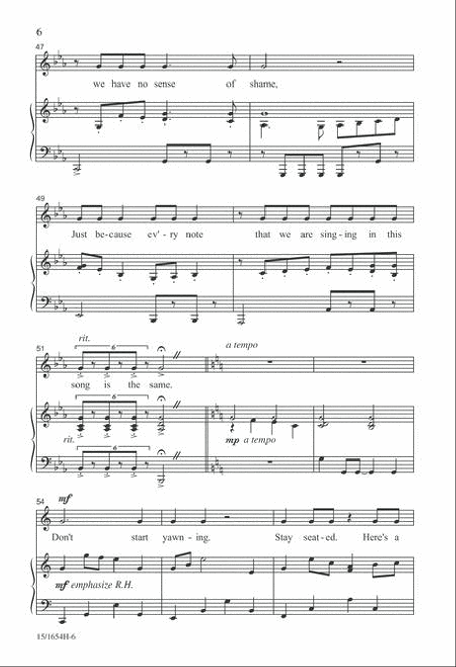 Two Jests for Fun Unison Choir scores gallery preview page 6