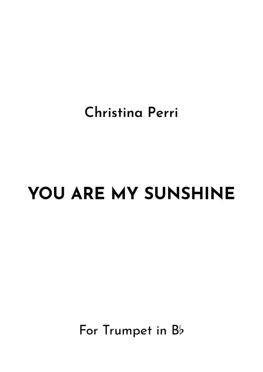You Are My Sunshine You Are My Sunshine B-Flat Trumpet scores gallery preview page 1