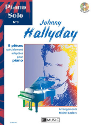 Book cover for Piano solo no. 3: Johnny Hallyday