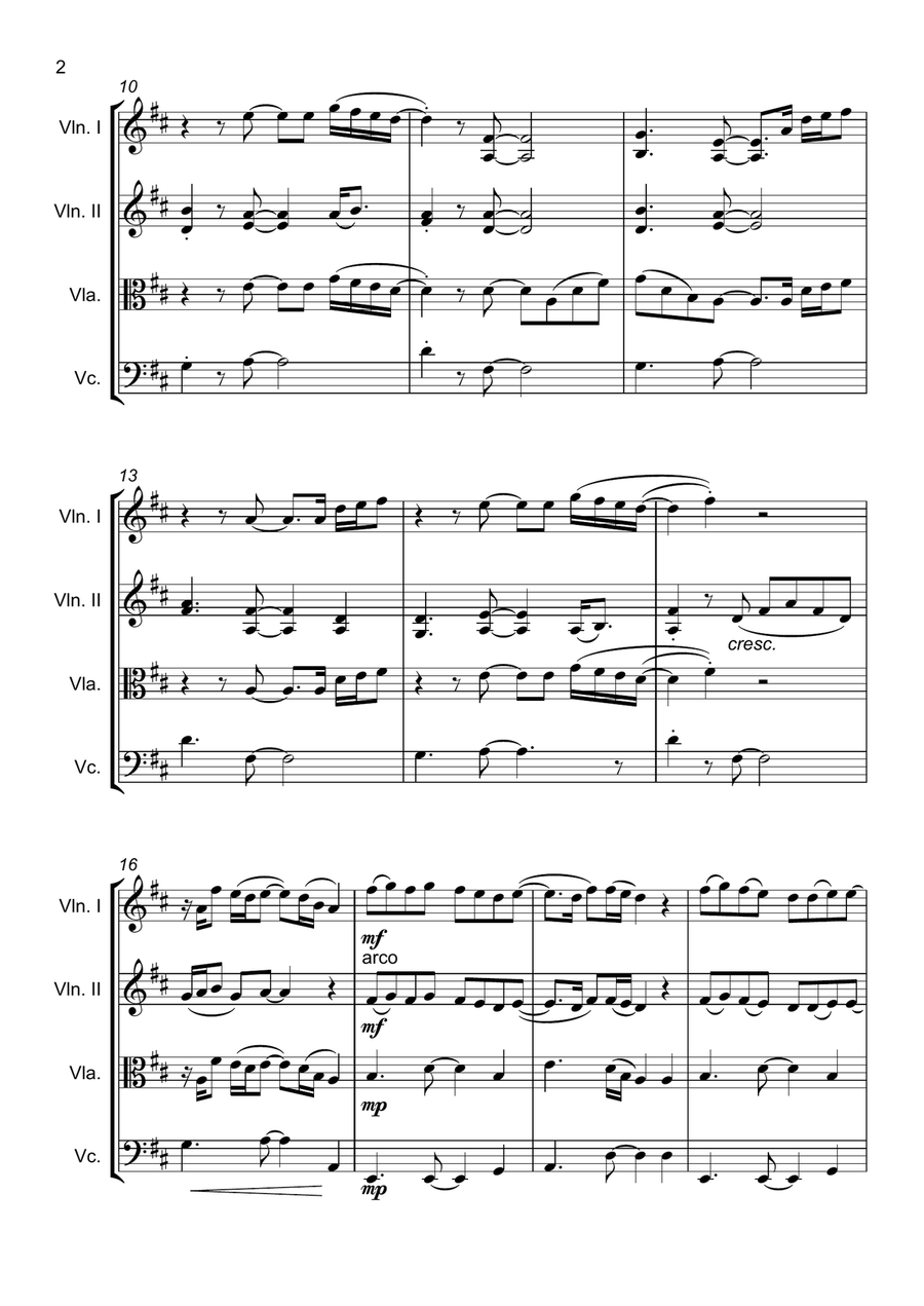 Thinking Out Loud String Quartet scores gallery preview page 6