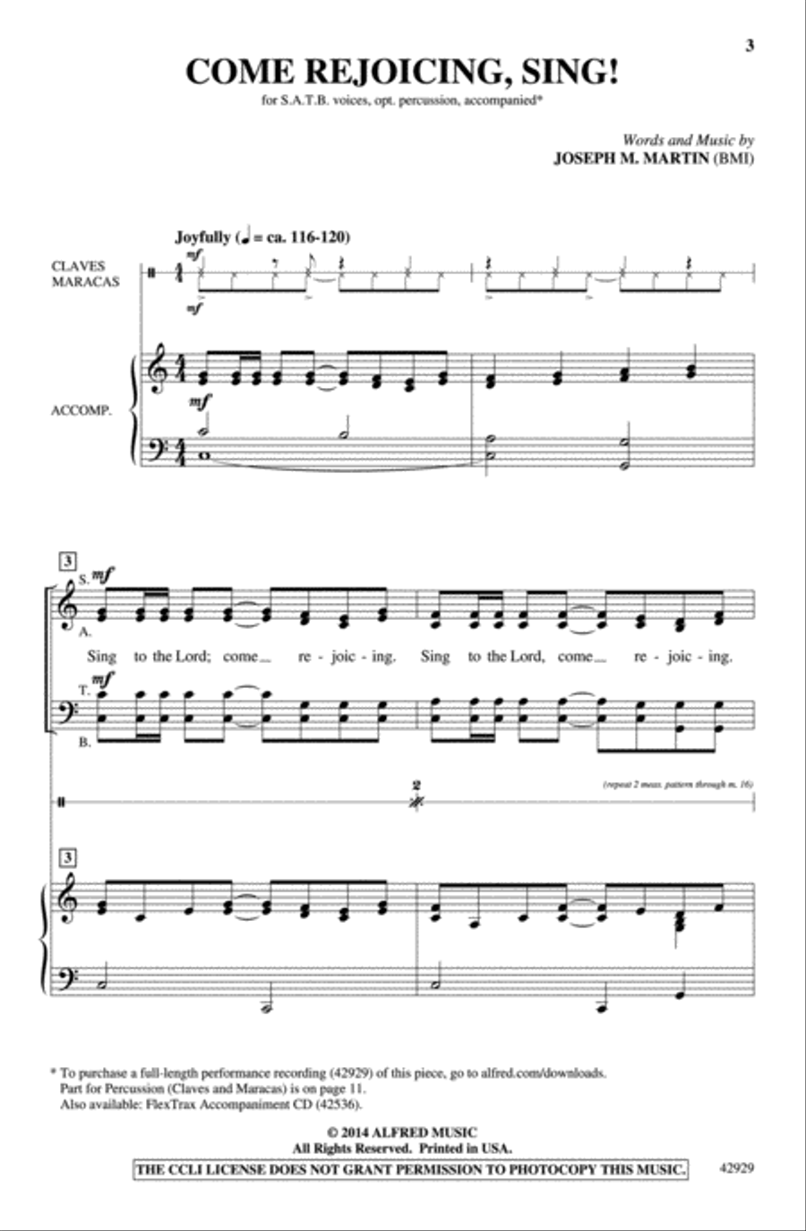 Come Rejoicing, Sing! 4-Part scores gallery preview page 2