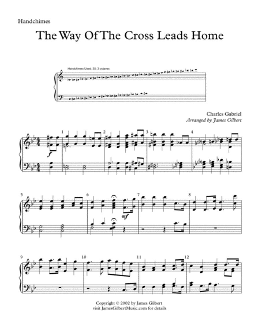 The Way Of The Cross Leads Home Handbell Choir scores gallery preview page 1