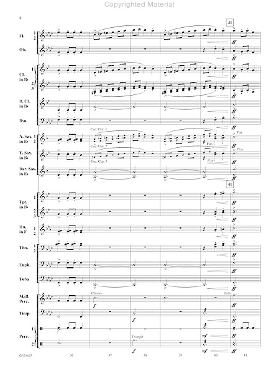 Carol of the Bells Concert Band scores gallery preview page 9