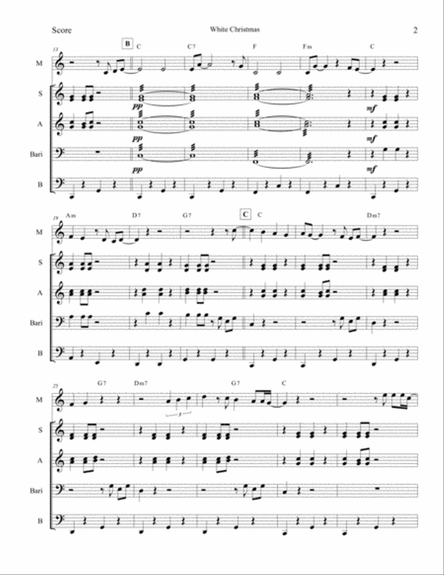 White Christmas Large Ensemble scores gallery preview page 4