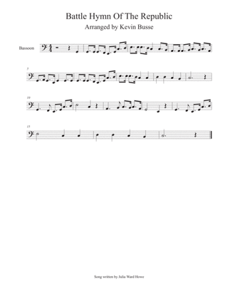 Battle Hymn Of The Republic - Bassoon