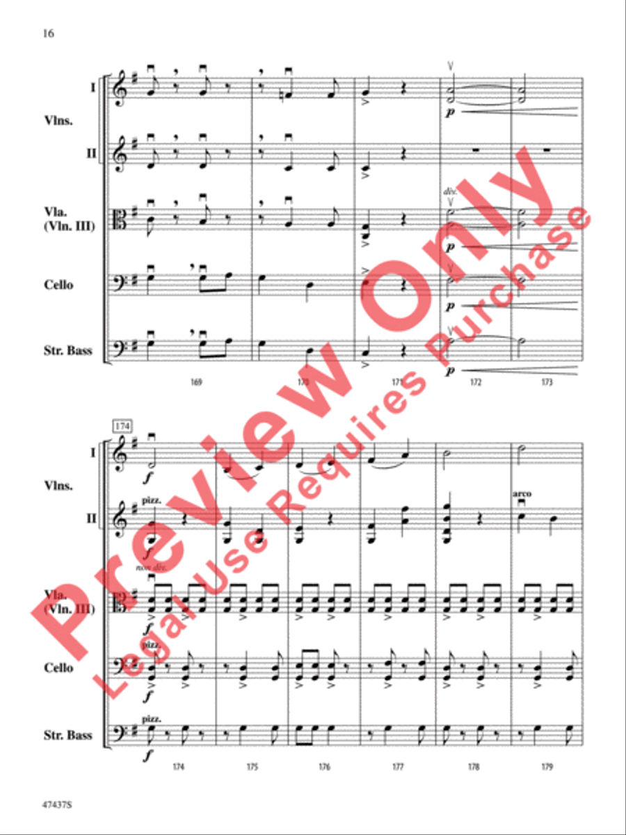 Dance of the Red Dragons String Orchestra scores gallery preview page 17