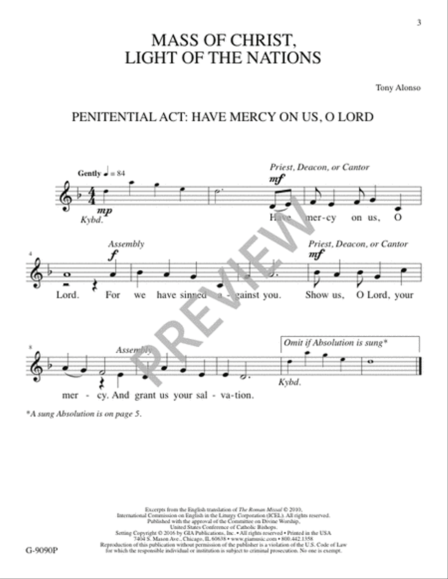 Mass of Christ, Light of the Nations - Presider edition Flute scores gallery preview page 5