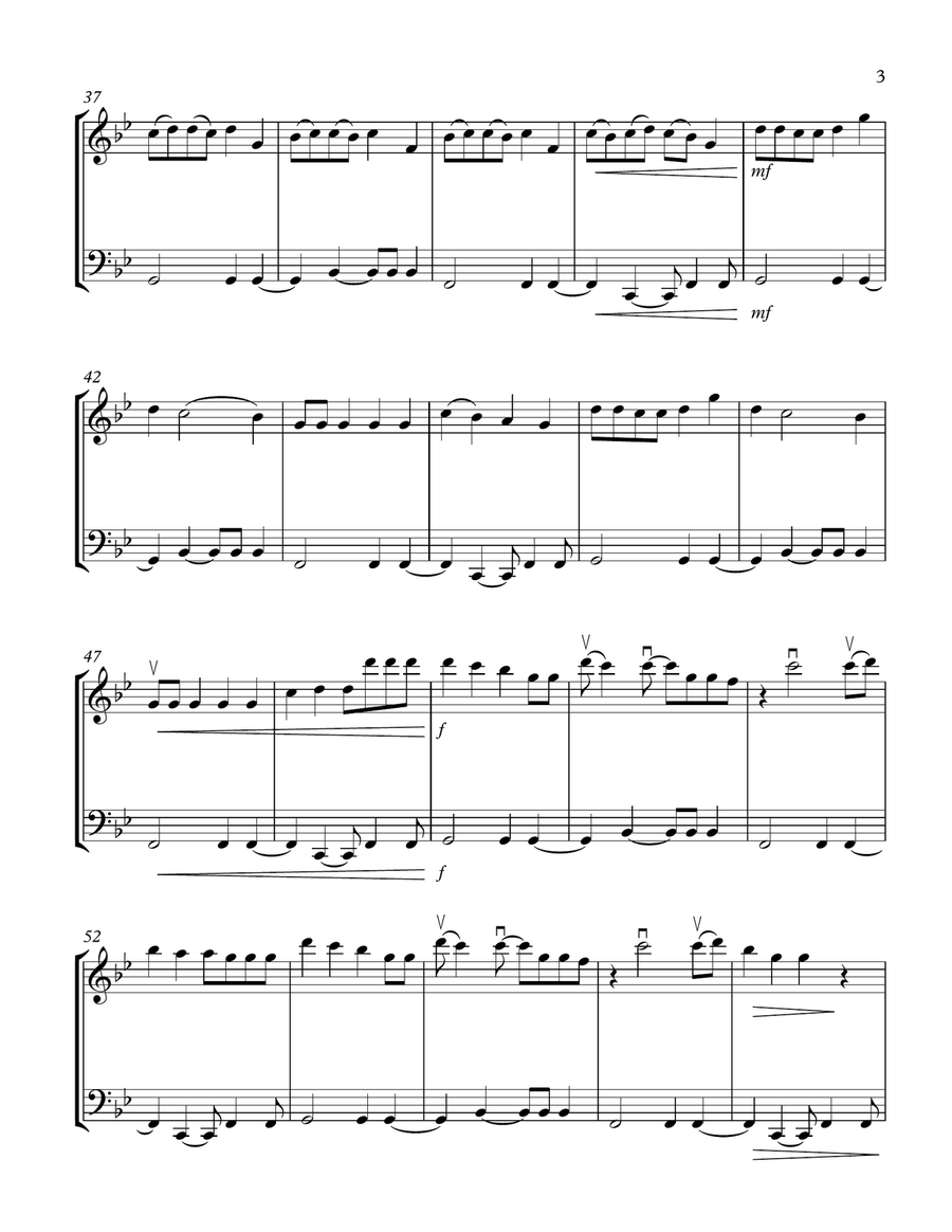 Old Town Road (remix) String Duet scores gallery preview page 3
