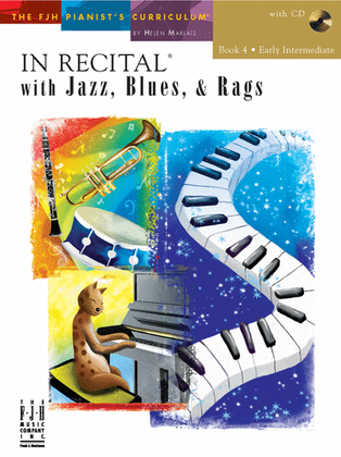 Book cover for In Recital with Jazz, Blues, & Rags, Book 4