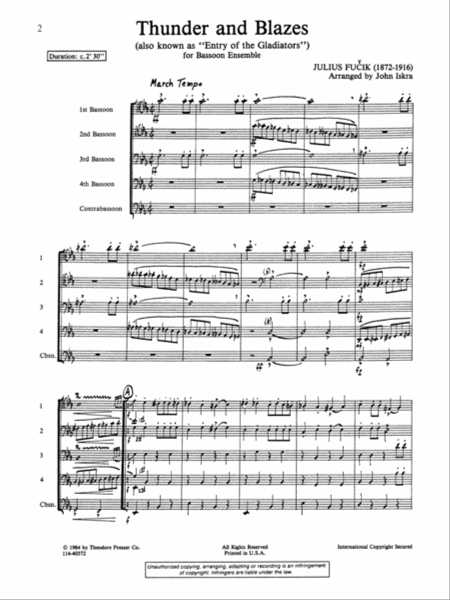 Thunder and Blazes Thunder and Blazes Chamber Music scores gallery preview page 2