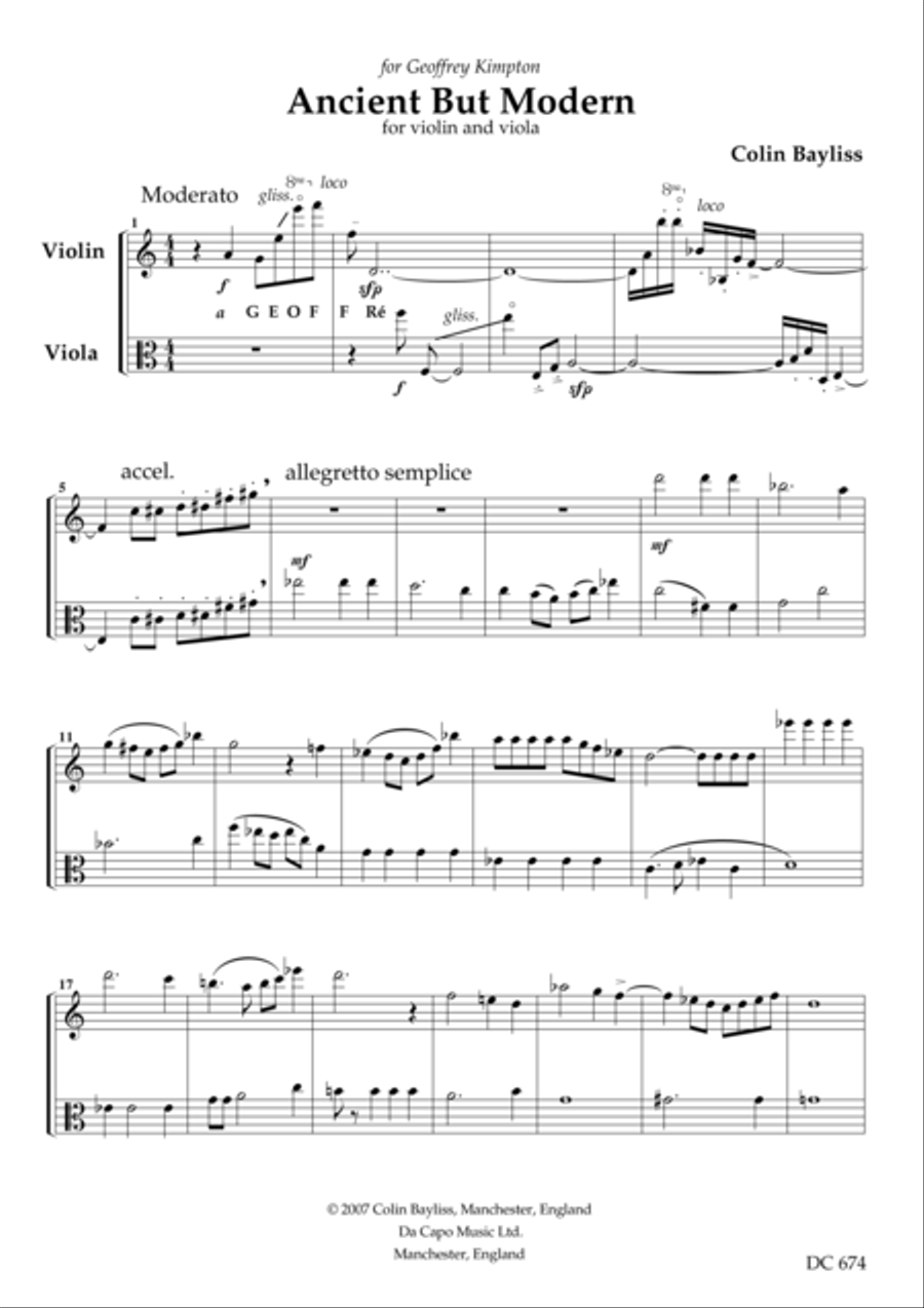 Ancient But Modern String Duet scores gallery preview page 1