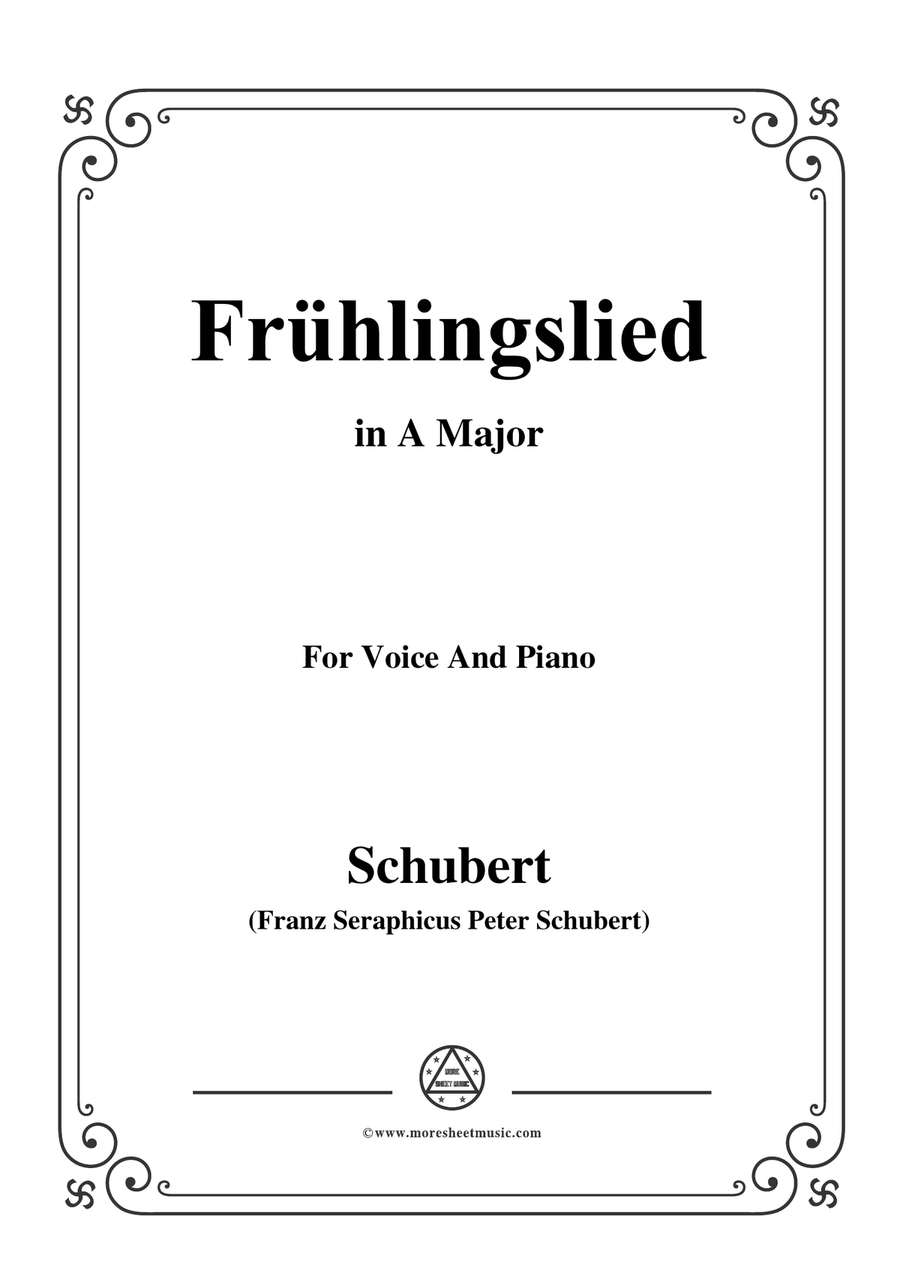 Schubert-Frühlingslied,in A Major,for Voice and Piano