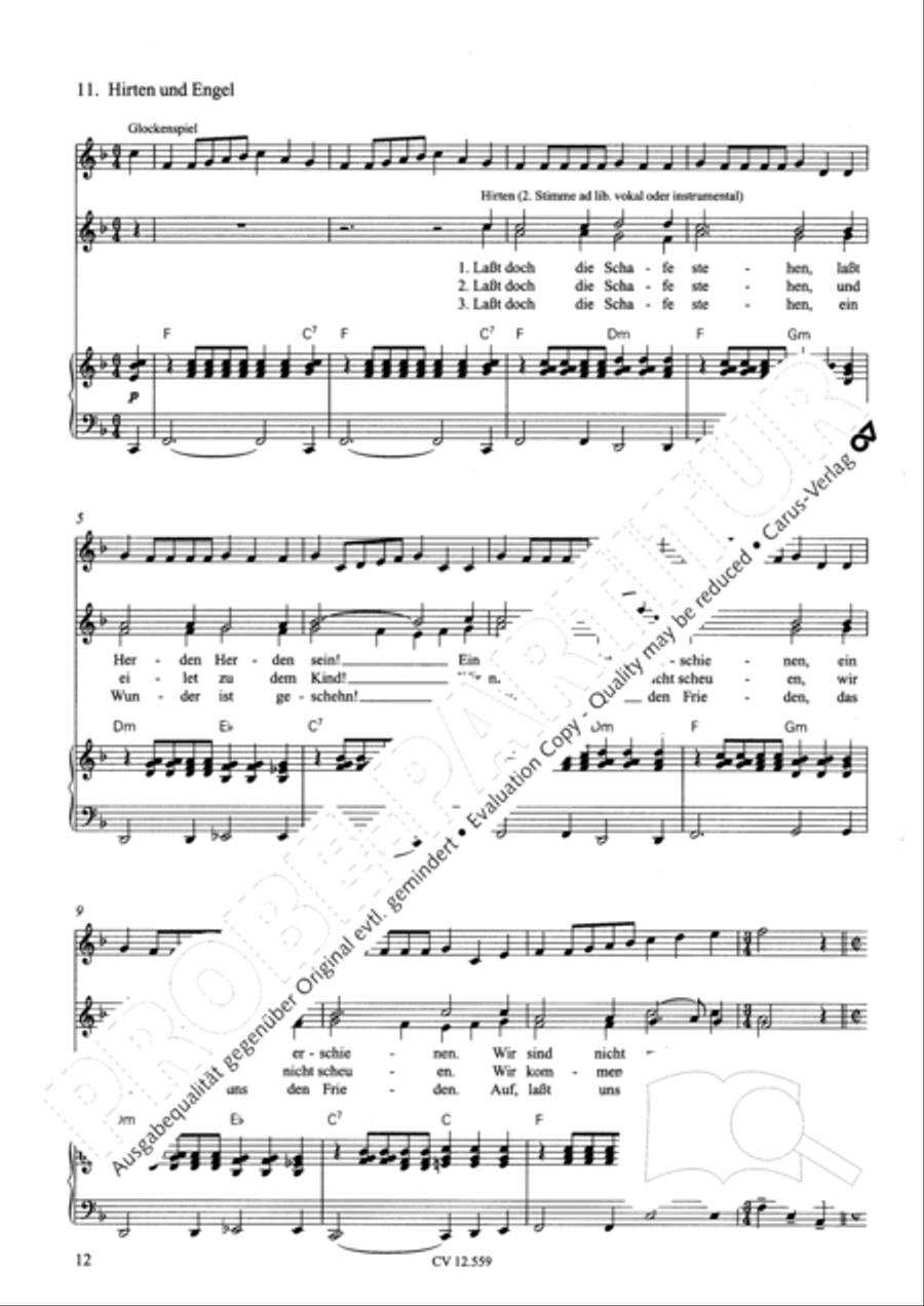 Singspiel zur Weihnachtsgeschichte Children's Choir scores gallery preview page 12