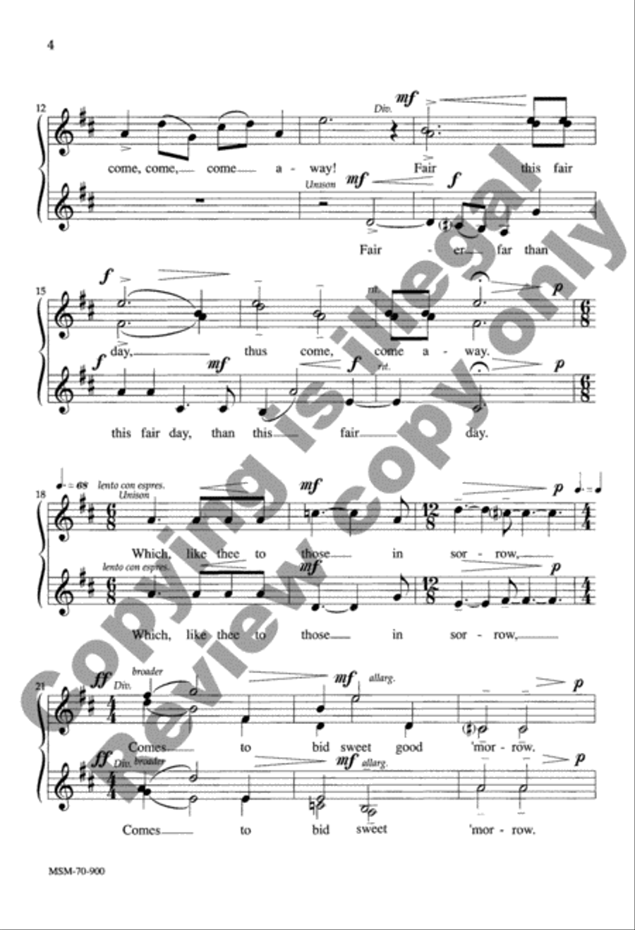Ode to Shelley SSAA scores gallery preview page 11