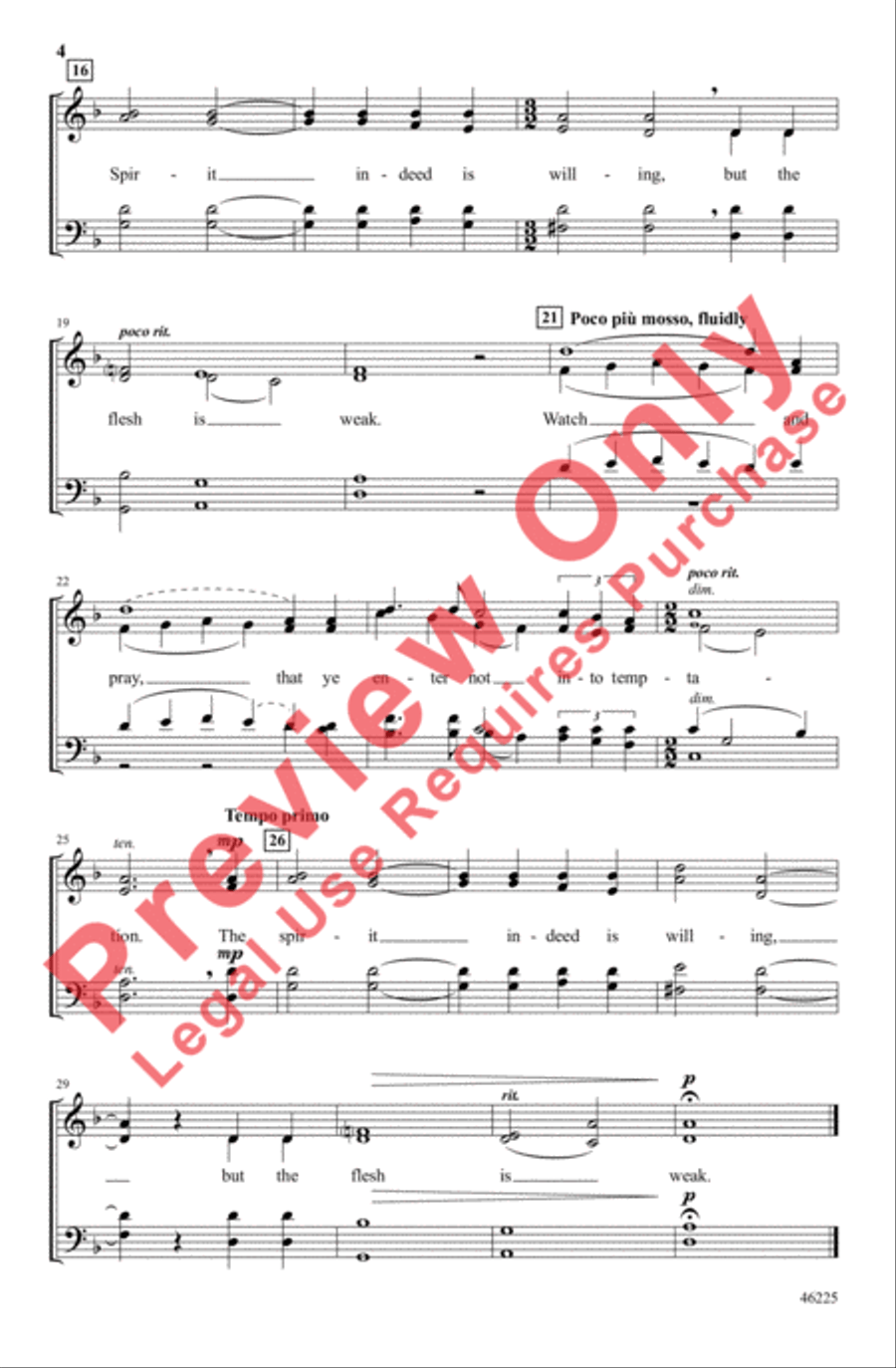 Two Lenten Meditations 4-Part scores gallery preview page 4