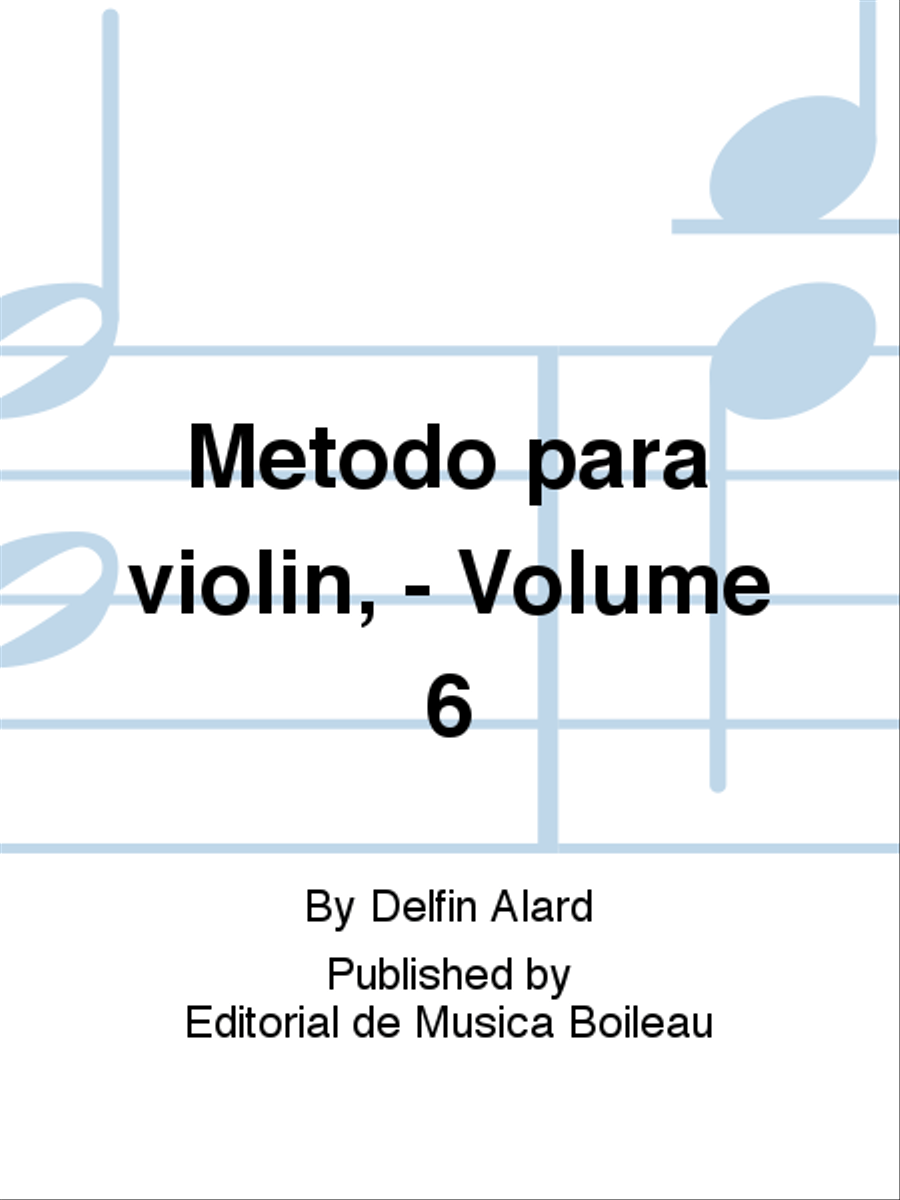 Metodo para violin, - Volume 6 Violin Solo scores gallery preview page 1