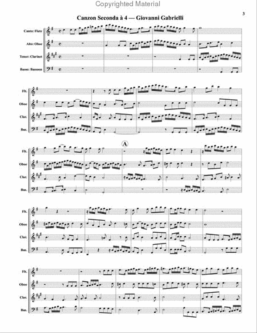 16 Canzoni Woodwind Quartet scores gallery preview page 4