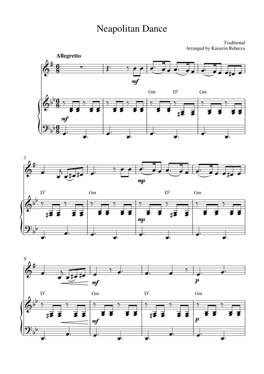 Neapolitan Dance Alto Saxophone scores gallery preview page 1