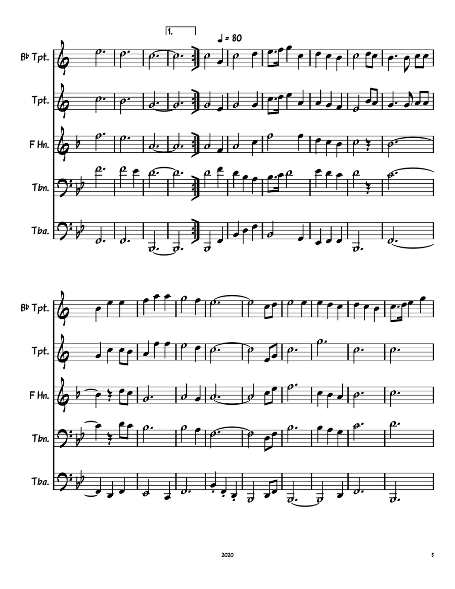 All Hail The Power Of Jesus' Name (Brass Quintet) 