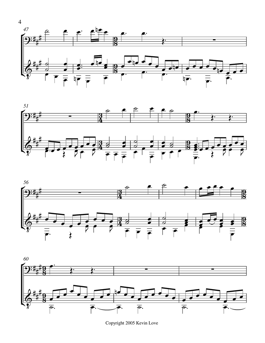 Jesu, Joy of Man's Desiring (Cello and Guitar) - Score and Parts String Duet scores gallery preview page 4