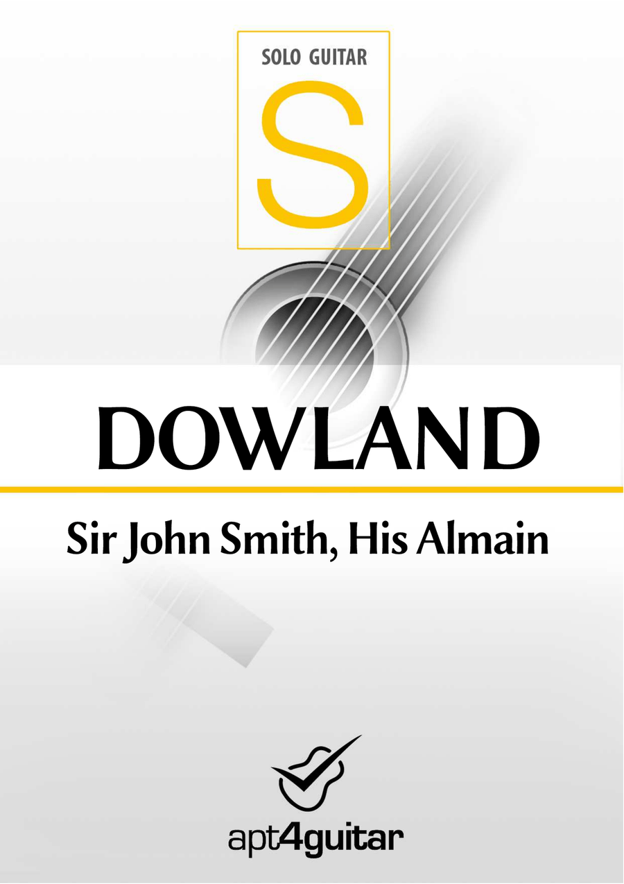 Sir John Smith, His Almain Classical Guitar scores gallery preview page 1