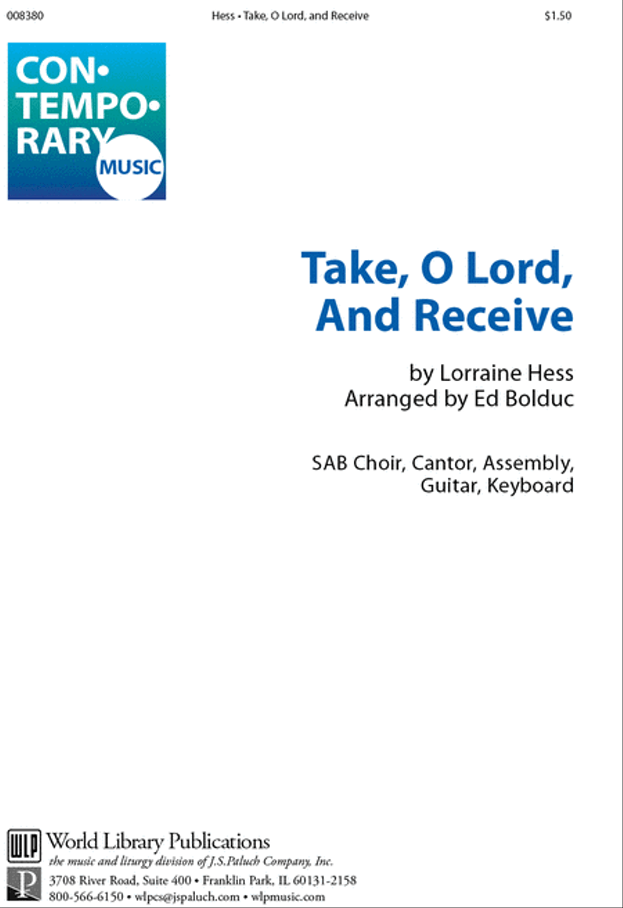 Take, O Lord, and Receive 3-Part scores gallery preview page 1