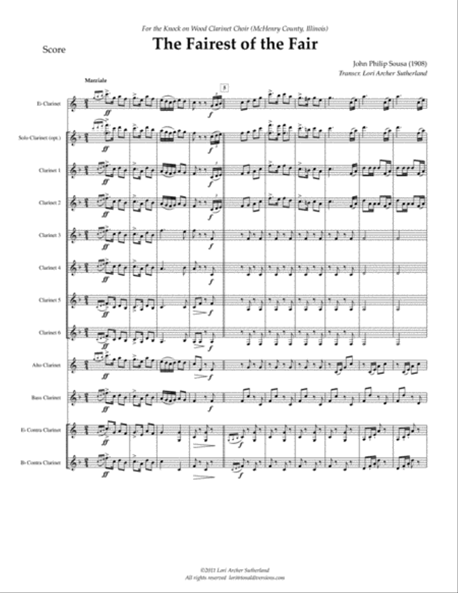 Fairest of the Fair Clarinet Choir scores gallery preview page 2