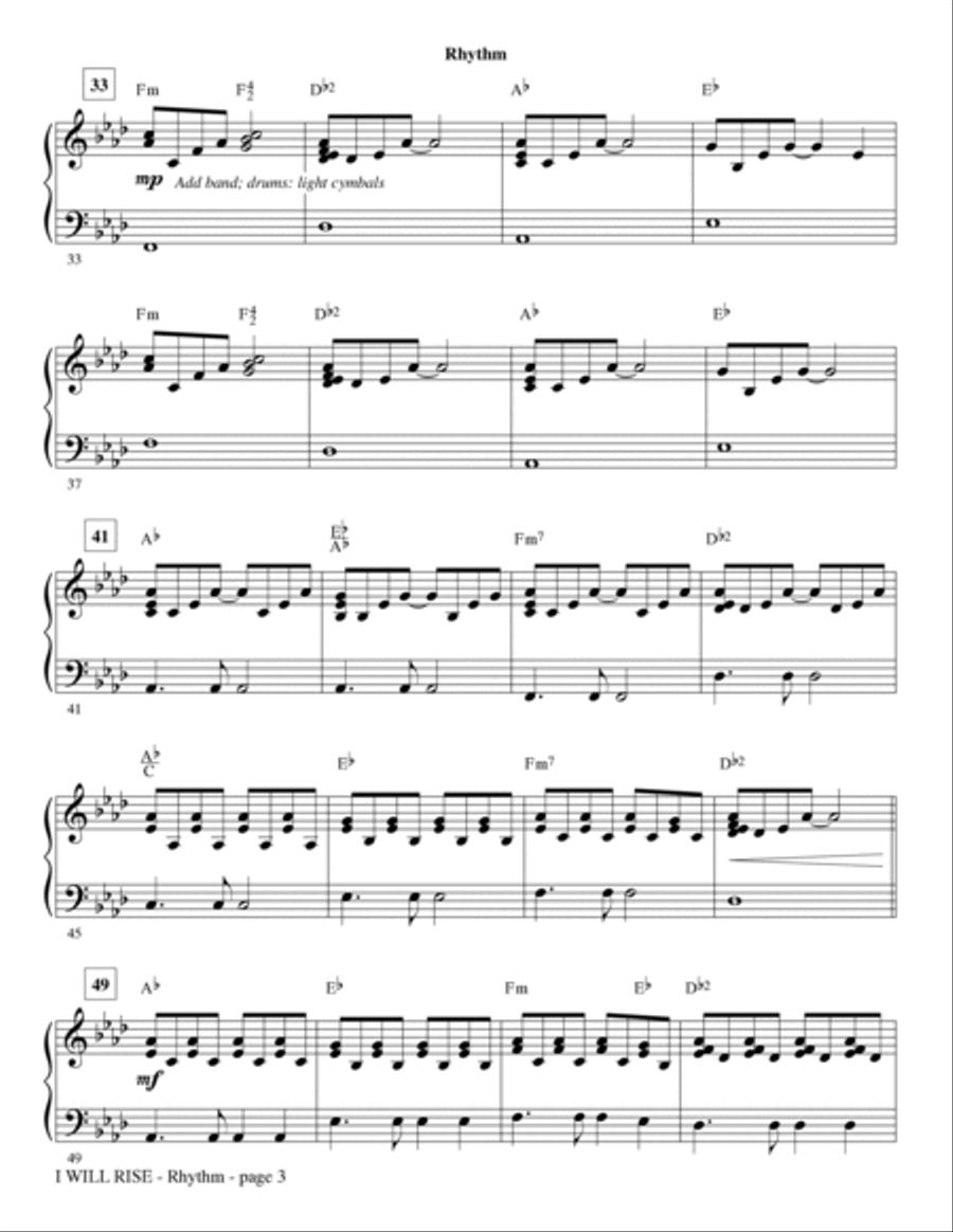 I Will Rise (with Worthy Is The Lamb) - Rhythm Choir scores gallery preview page 3