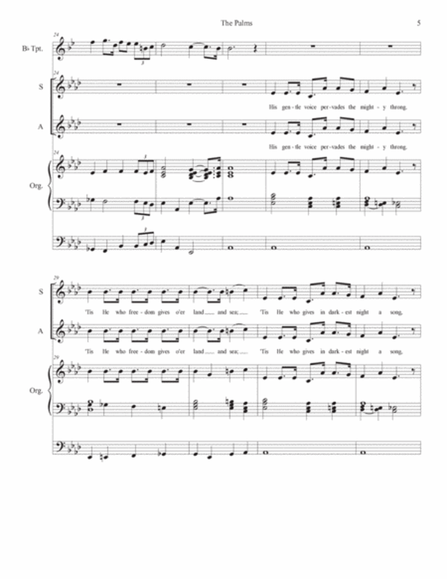 The Palms (Vocal Quartet - (SATB) image number null