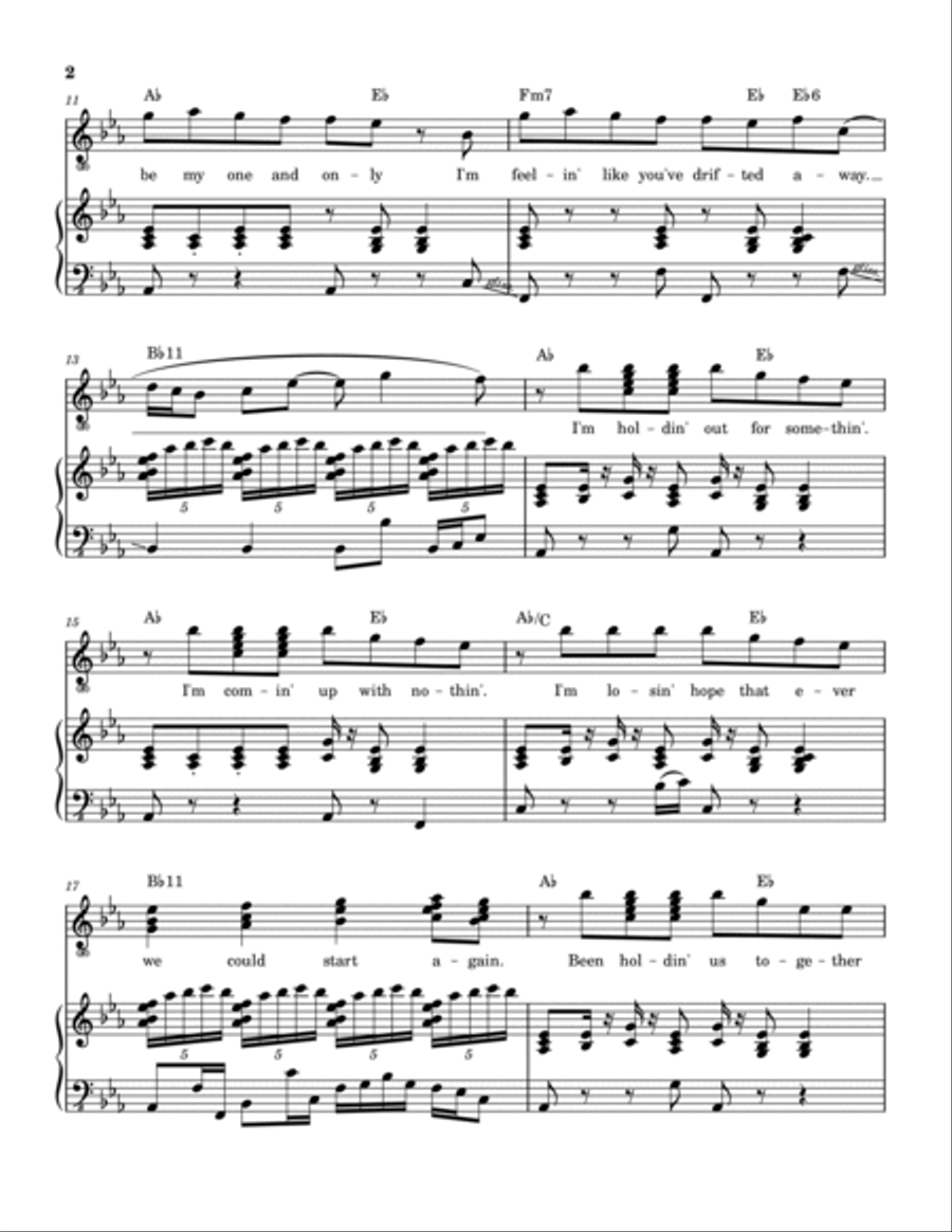 Wherever I Go Piano, Vocal, Guitar scores gallery preview page 3