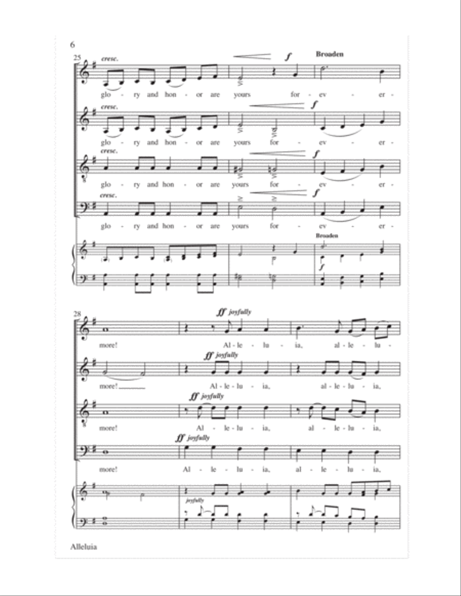 Alleluia Alleluia 4-Part scores gallery preview page 7