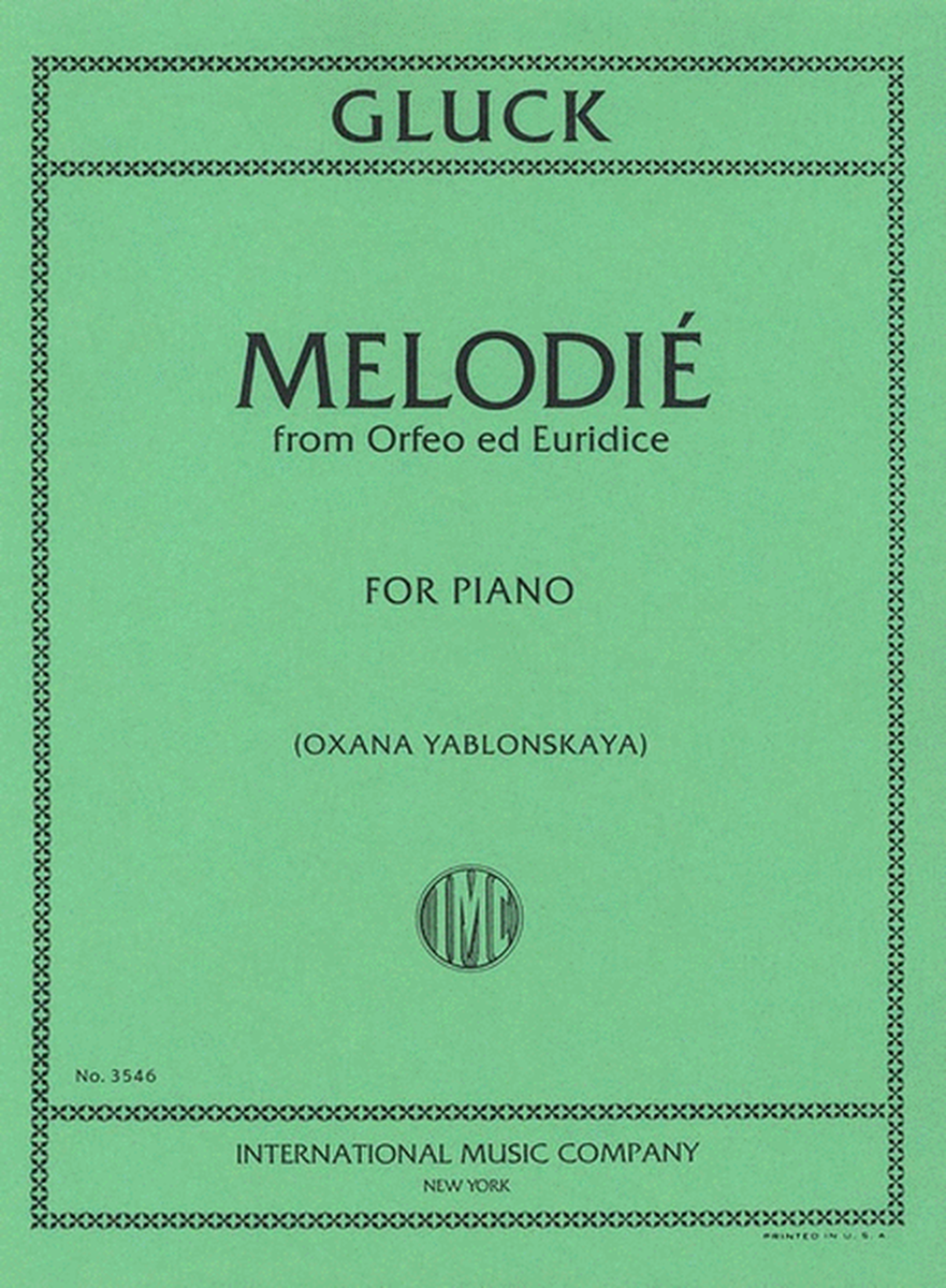 Melodie From Orfeo Ed Euridice Ed Yablonskaya