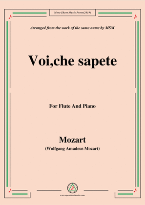 Mozart-Voi,che sapete,for Flute and Piano