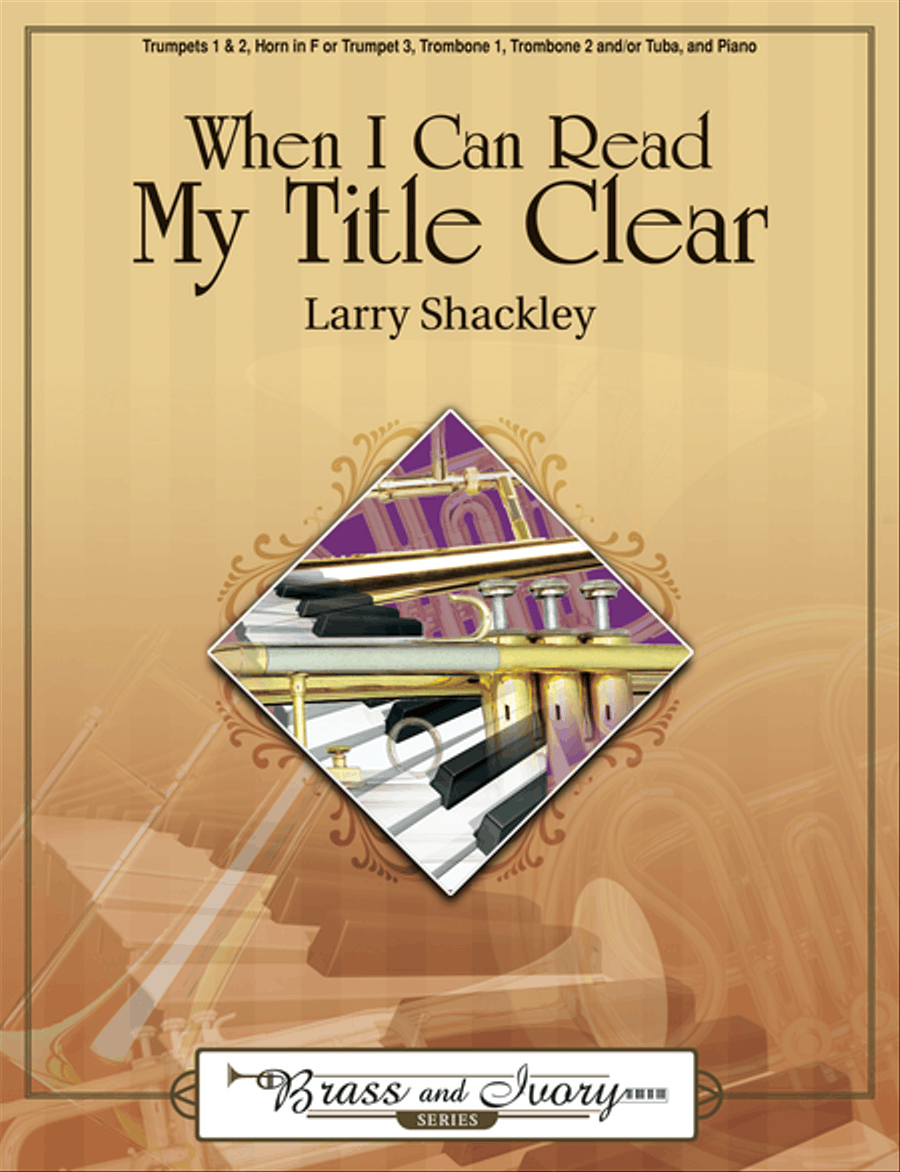 When I Can Read My Title Clear Brass Ensemble scores gallery preview page 1