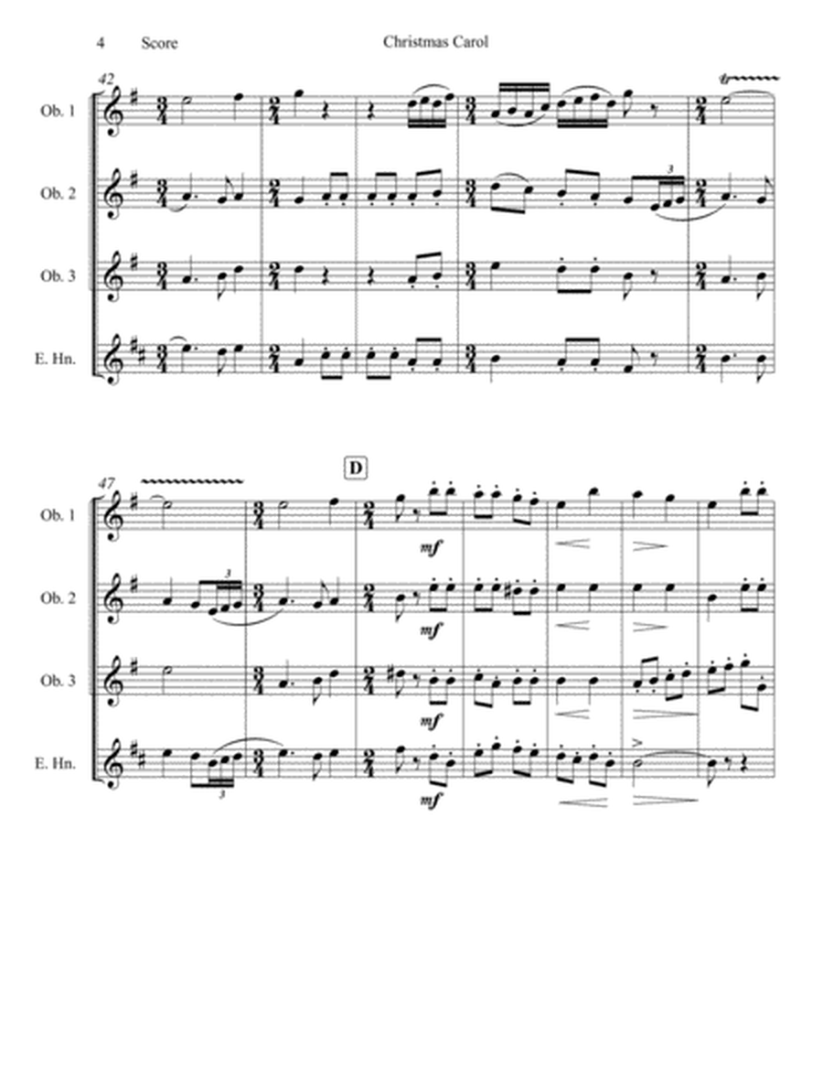 Russian Christmas Carol set for Oboe/English Horn Quartet image number null