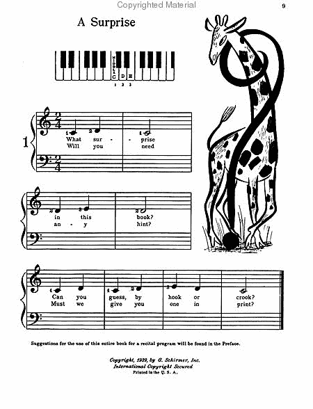 Very First Piano Book for Class or Individual